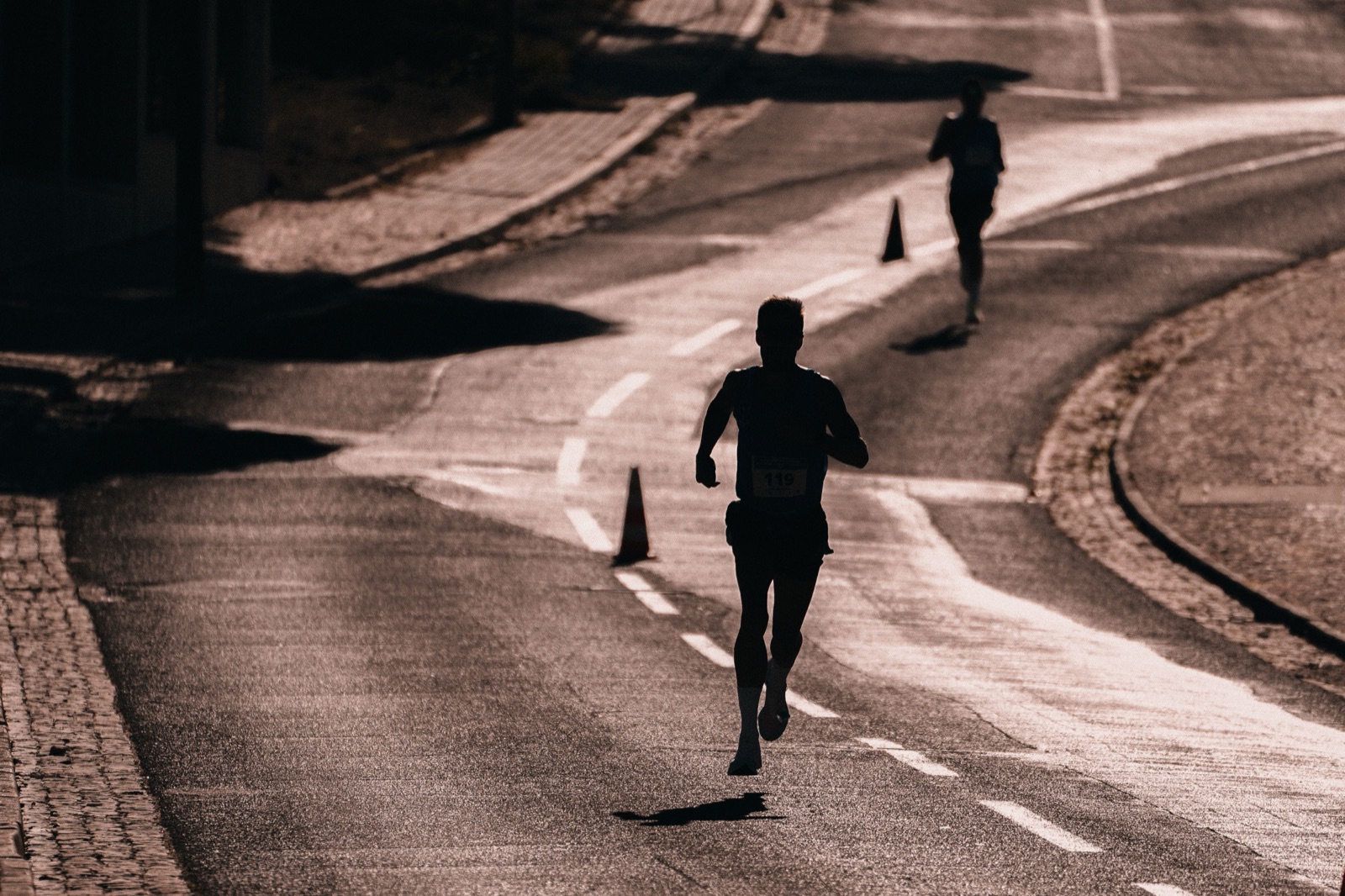 Runner on the road