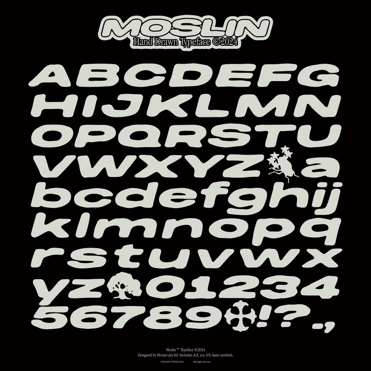 Moslin hand-drawn typeface